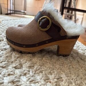Polo Ralph Lauren Clogs with fur trim